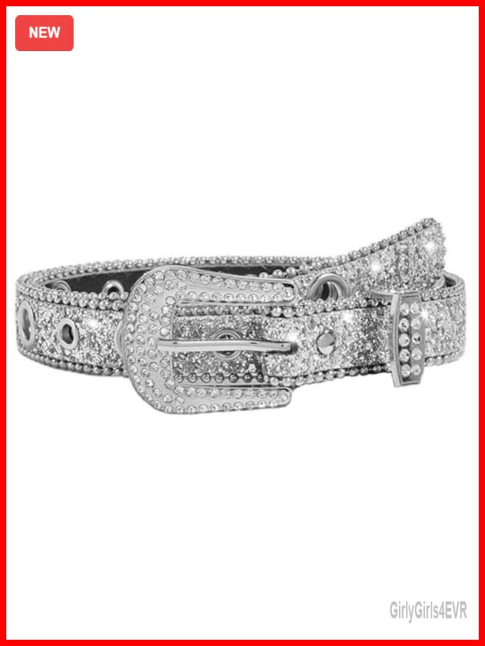 Rhinestone Western Cowgirl Studded Belt Fits Waist 27-39"